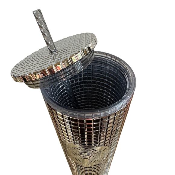 Starbucks 2023 Holiday Silver Disco Ball Mirror Venti Tumbler NWT Water Bottle - Picture 4 of 8
